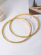 Trendy Simple Full Rhinestones Circle-shaped Alloy All-match Hoop Earrings - Gold