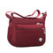 Women Nylon Waterproof Crossbody Bags Multi-slots Leisure Lightweight Shoulder Bags - Red