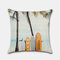 Beach Pillowcase Car Beach Coconut Palm Digital Printed Linen Without Core - #2