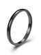 Trendy Simple Solid Color All-match Circle-shaped Polished Titanium Steel Ring - Black