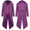 Mens Mid Long Style Vintage Tuxedo Cosplay Banquet Wedding Fashion Blazer - Purple