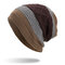 Mens Wool Velvet Knit Hat Warm Winter Outdoor Casual Snow Cycling Casual Home Beanie - Khaki
