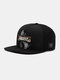 Unisex Canvas Spoof Icon Hip-hop Style Flat Brim Sunshade Snapback Hat Baseball Hat - Black