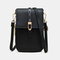 Women Casual Patchwork 6.3'' inch Phone Bag Crossbody Bag - Black