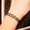 Rock Collar Black Pattern Tattoo Elastic Plastic Ring Bracelet Necklace - #2