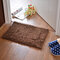 31x19'' Machine Washable Fluffy Area Rugs for Bedroom Chenille Soft Mat Bathroom Anti Slip Absorbent Carpet Door Mat Shaggy Floor Rug - Coffee