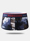 Men Floral Print Sexy Boxer Briefs Antibacterial Liner Pouch Patchwork Side Loose Underwear - #05