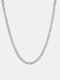 Trendy Hip Hop Chain Stainless Steel Necklaces - Silver