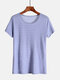 Mens Sleepwear Tops Stripe Short Sleeve O Neck Soft Fabric Loungewear T-shirts - Blue