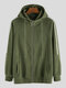 Mens Autumn Fashion Casual Solid Color Long Sleeve Zipper Hooded Jacket - Army Green