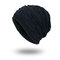 Wool Hat Season Plus Warm Diamond Head Men's Outdoor Hat Beanie Hats - Navy