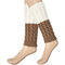 Women Knitted Thigh High Leg Warmers Socks Winter Boot Short Cuff Socks - Khaki