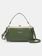 Women PU Leather Multifunction Money Clip Card Case Phone Bag Crossbody Bag Satchel Bag - Green