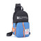 Women Men Casual Nylon Sports Outdoor Chest Bag Shoulder Bags Backpack - Sky Blue