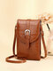 Women Alligator Multi-Slot Comestic Crossbody Bag Phone Bag PU leather Clutch Bag Card Bag - Coffee