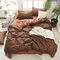 4Pcs Striped Bedding Sets Queen King Size Bedspread Quilt Sets - #2