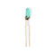 Trendy Gradient Natural Stone Handmade U-shaped Hairpin Colorful Alloy Hair Fork Chic Jewelry - 08
