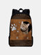 Women Men Cat Pattern Prints Large Capacity Backpack - #02