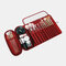 Travel Solid Brush Storage Bag Makeup Bag - Red