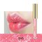 Glitter Lip Gloss Jelly Pink Lips Pigment Mineral Liquid Lip Stick Gold Shimmer Long Lasting - 10