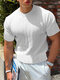 Mens Solid Short Sleeve Knit T-shirt - White