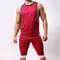 Mens Sexy Sleeveless  Loose Fit Vest Sport Tank Tops - Wine Red