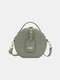 Women Alligator Round Cake Shoulder Bag Crossbody Bag Handbag - Green