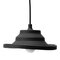 カラフルな折りたたみランプシェードシリコーン天井ランプホルダーペンダントDIYデザイン変更可能なランプシェード - ブラック