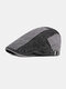 Men Cotton Patchwork Color British Style Outdoor Casual All-match Sunvisor Forward Hat Beret Hat Flat Hat - Gray