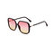 Color Ocean Lens Sunglasses Square Semi-metal Retro Sunglasses - Black frame yellow piece