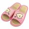 Unisex Cute Bear Open Toe Slip On Flat Indoor Home Shoes - Pink