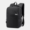 Men Oxford USB Charging Waterproof Multifunction Large Capacity 15.6 Inch Laptop Bag Backpack - Black