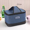 الكاتيون حقيبة الغداء اليد واسعة مع كيس الأرز المحمولة الغداء مربع حقيبة العزل رزمة  - أزرق
