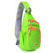 Casual Lightweight Waterproof Nylon Chest Bag Outdoor Sport Crossbody Bag - Light Green