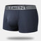 Mens Sexy Modal Boxer Briefs Underwear With Breathable Inside Embedded Separate Penis Pouch - Gray