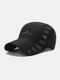 Unisex Mesh Quick-dry Solid Color Travel Sunshade Breathable Baseball Hat - Black