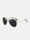 Men Metal Full Frame Narrow Sides Double Bridge UV Protection Sunglasses - #02