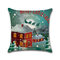 Merry Christmas Snowman Elk Linen Cushion Cover Home Sofa Office Car Seat Throw Pillowcases - #1