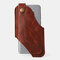 EDC Rub Color Genuine Leather 6.5 Inch Phone Holder Phone Case Waist Belt Bag - Brown