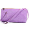 Women Dull Polish Leather Boston Crossbody Bag - Purple
