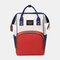 Women Canvas Casual Mummy And Kids  Patchwork Backpack - #03