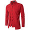 Fake Two Pieces Brief Solid Color Business Banquet Wearing Designer Shirt for Men - Red