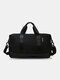 Travel Duffel Bag Sports Tote Gym Bag Workout Shoulder Weekender Overnight Bag With Wet Pocket - Black