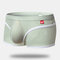 Men Sexy Mesh Breathable Nylon Enhancing Pouch Underwear Low Waist U Shaped Boxers Brief - Gray