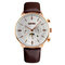 SKMEI 9117 Business Style Waterproof Men Wrist Watch Leather Strap Quartz Watches - 6