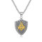Fashion Pendant Necklace Geometric Shield Stainless Steel Chain Charm Necklace Jewelry for Men - #1