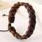 Punk Hand-woven Multi-layer Bracelet Stitching Leather Hand Strap Couple Bracelet Vintage Jewelry - Brown