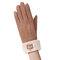 Women Winter Warm Suede Gloves Simple Solid  Windproof Touch Screen Full-finger Gloves - Khaki