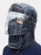 Men & Women Faux Leather Warm Windproof Ear Face Eye Protection Outdoor Riding Trapper Hat - #09