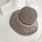 Women Hand Woven Foldable Sweat Breathable Sunshade Hat Outdoor Leisure Fashion Straw Hat - Grey